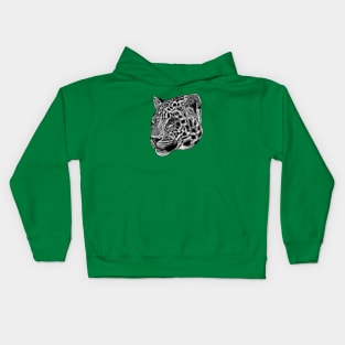 Amur leopard cub - big cat - ink illustration Kids Hoodie